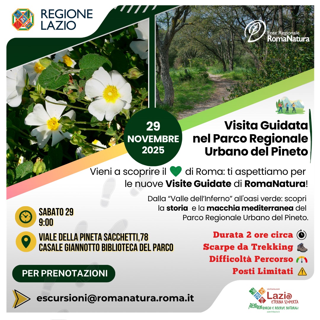 Visita Naturalistica Pineto sabato 29 novembre 2025