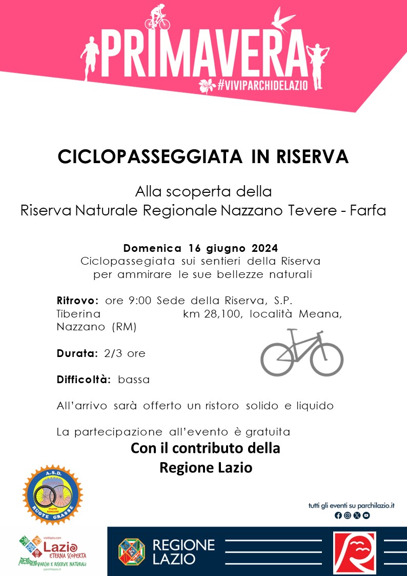 CICLOPASSEGGIATA IN RISERVA - 16 GIUGNO 2024