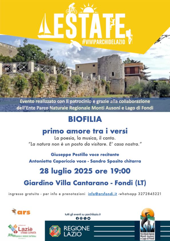 Biofilia - primo amore tra i versi