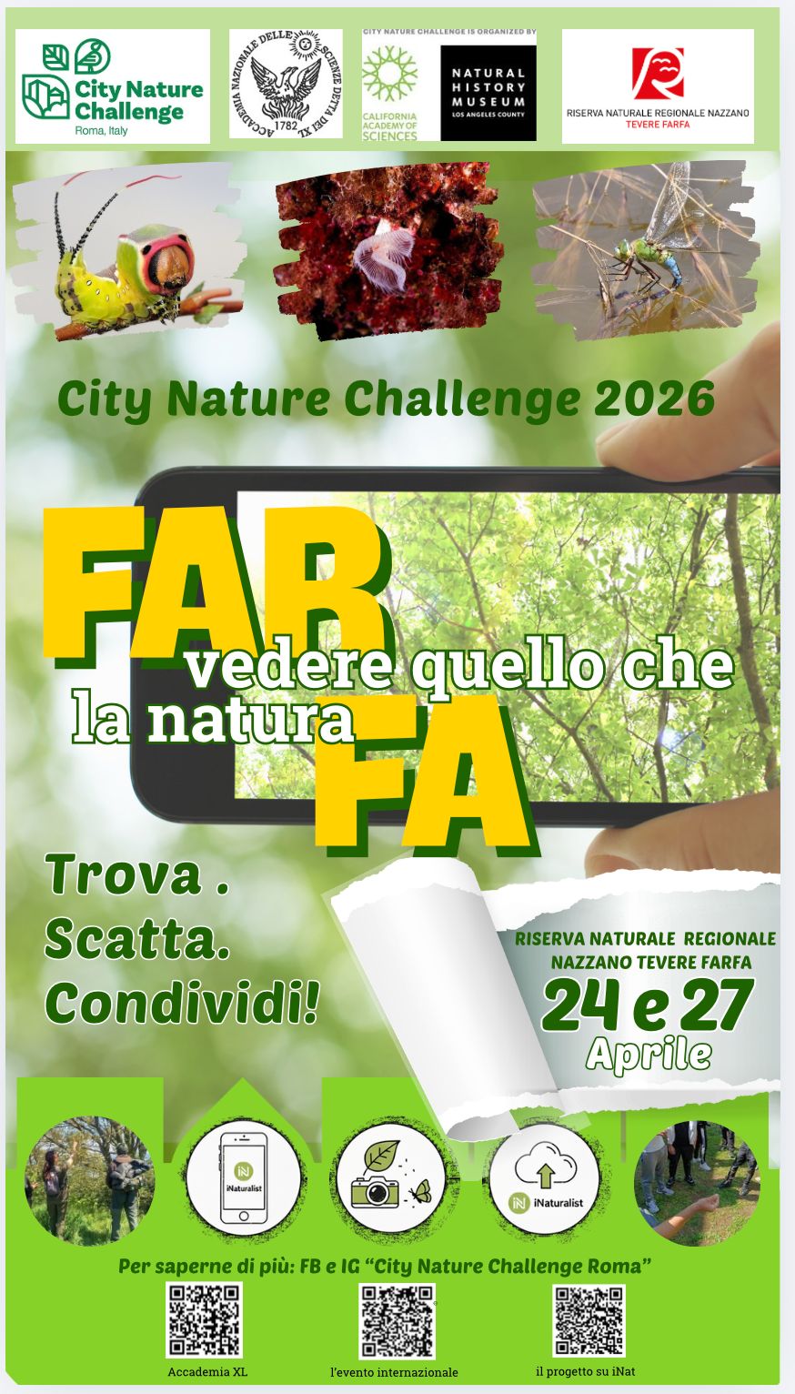📸 La Riserva Naturale Regionale Nazzano Tevere-Farfa aderisce al City Nature Challenge 2026!