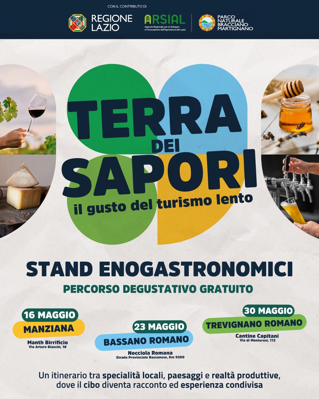 Al via "Terra dei Sapori - Il gusto del turismo lento": nel Parco Naturale Regionale Bracciano-Martignano, tre appuntamenti gratuiti tra gusto, territorio e scoperta