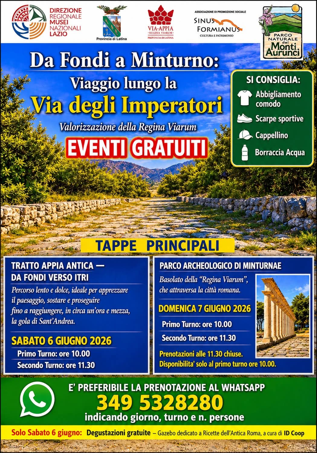 Da Fondi a Minturno: viaggio lungo la Via degli Imperatori