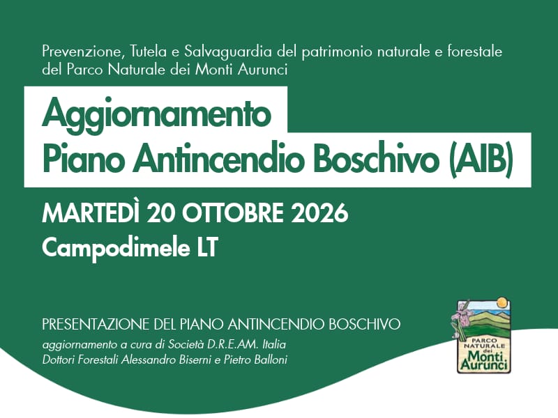 Il Parco Naturale dei Monti Aurunci presenta l'aggiornamento del Piano Antincendio Boschivo (AIB)